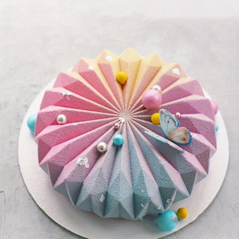 Kitchen Baker - 3D รอบมูสฝรั่งเศสเค้กซิลิโคนแม่พิมพ์เบเกอรี่ช็อกโกแลตเยลลี่ขนมตกแต่งเครื่องมือถาด Home Baker ครัวที่มีประโยชน์เครื่องมือ