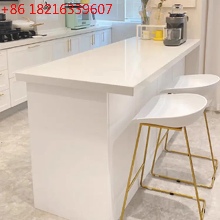 Kitchen Baking Island - โต๊ะครัวแบบเกาะกลางสไตล์หรูหราพร้อมตู้เก็บของ โต๊ะทำอาหาร โต๊ะอบขนมแบบเปิดโล่ง