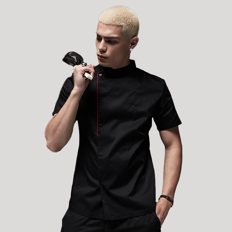 Kitchen Baker - ชุดเครื่องแบบเชฟสำหรับผู้ชายเสื้อแจ็กเก็ตอาหารเสื้อคลุมร้านอาหารห้องครัวทำอาหารสำหรับพนักงานเสริฟคาเฟ่