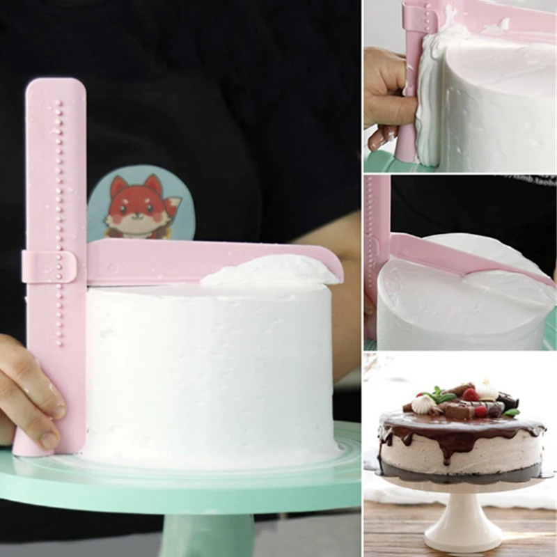 Fondant Smoother Set - เครื่องมือปาดหน้าเค้กแบบปรับได้ DIY ไม้ปาดฟองดองท์ ไม้ปาดครีม ที่ปาดขอบเค้ก อุปกรณ์ตกแต่งเค้ก