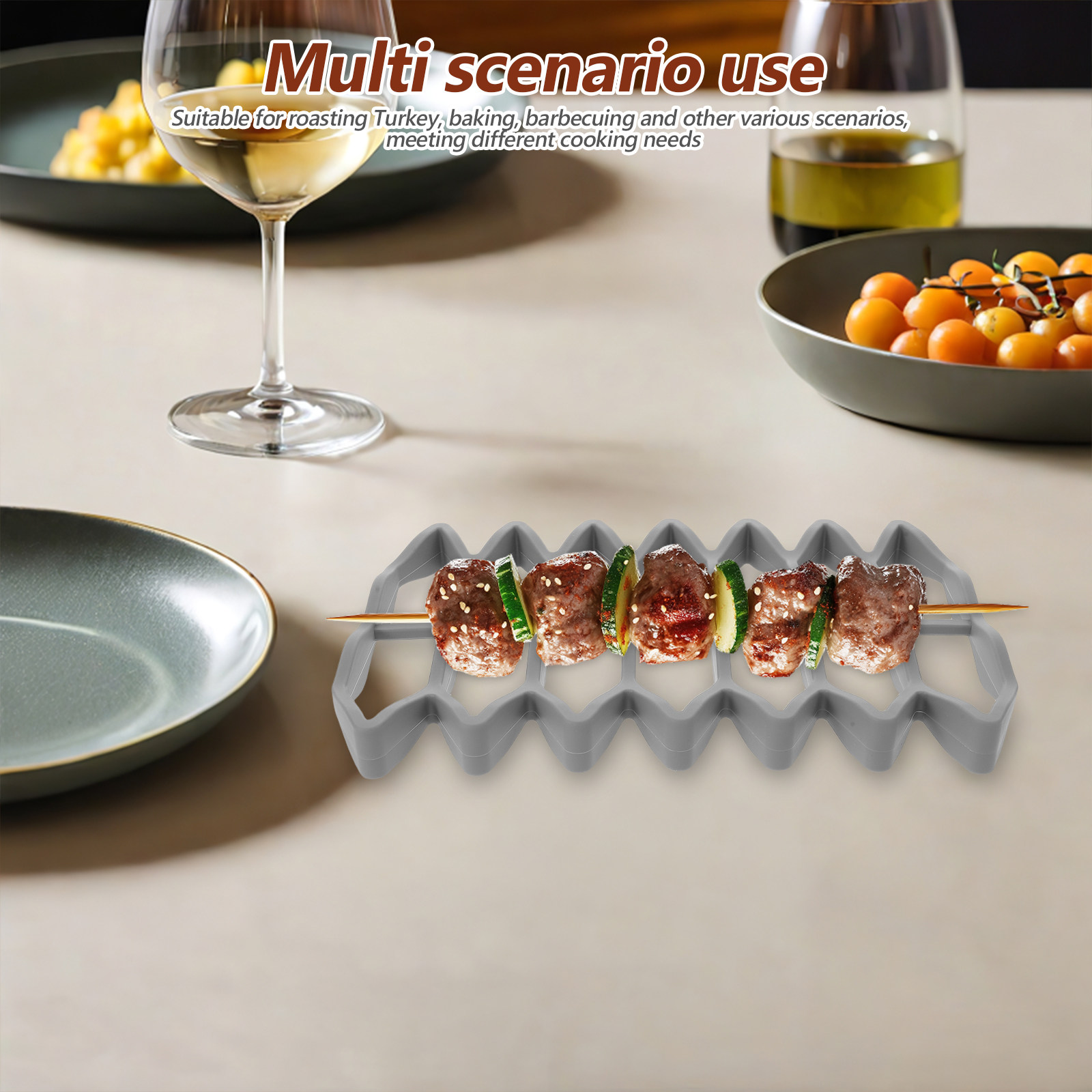 Kitchen Baking Rack - ตะแกรงย่างซิลิโคน 2 ชิ้น สำหรับเตาอบ ตะแกรงย่างแบบไม่ติดกระทะ สำหรับระบายน้ำมัน