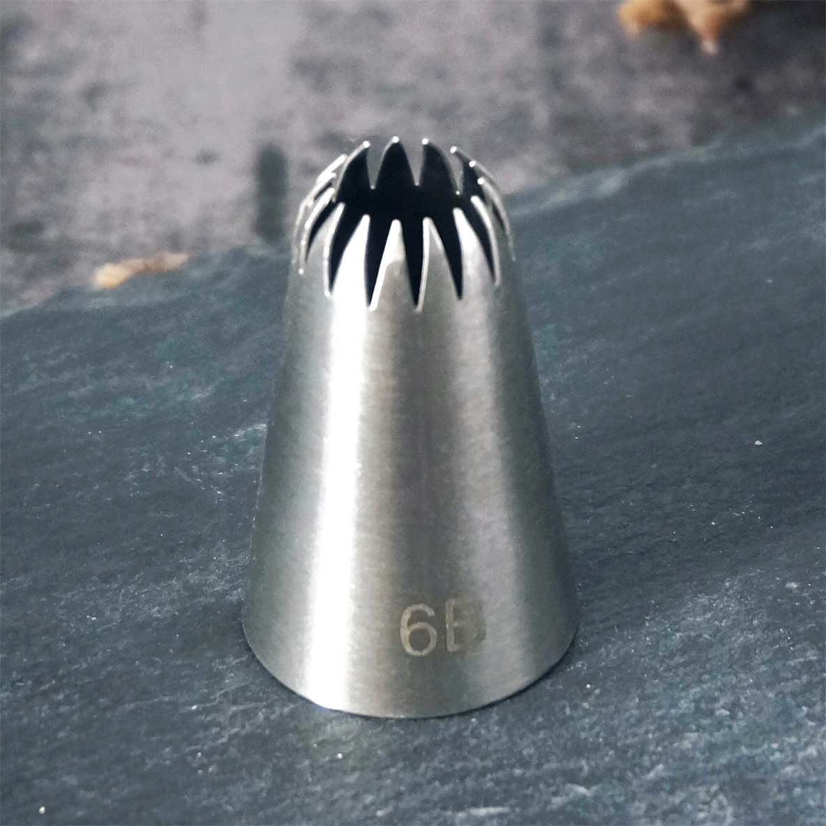 Kitchen And Baking Equipment - # 6B ท่อหัวฉีดเค้กตกแต่งเคล็ดลับไอซิ่งสแตนเลสสตีลหัวฉีด Baking & Pastry