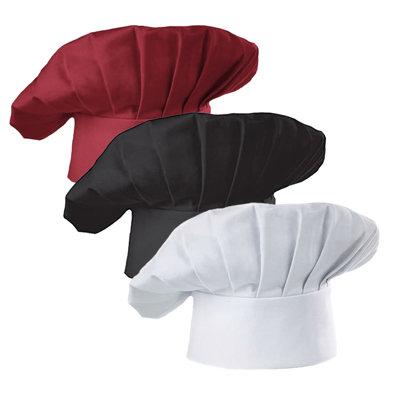 Kitchen Baker - หมวกเชฟสีขาว 3 ชิ้น สูง 22 ซม.