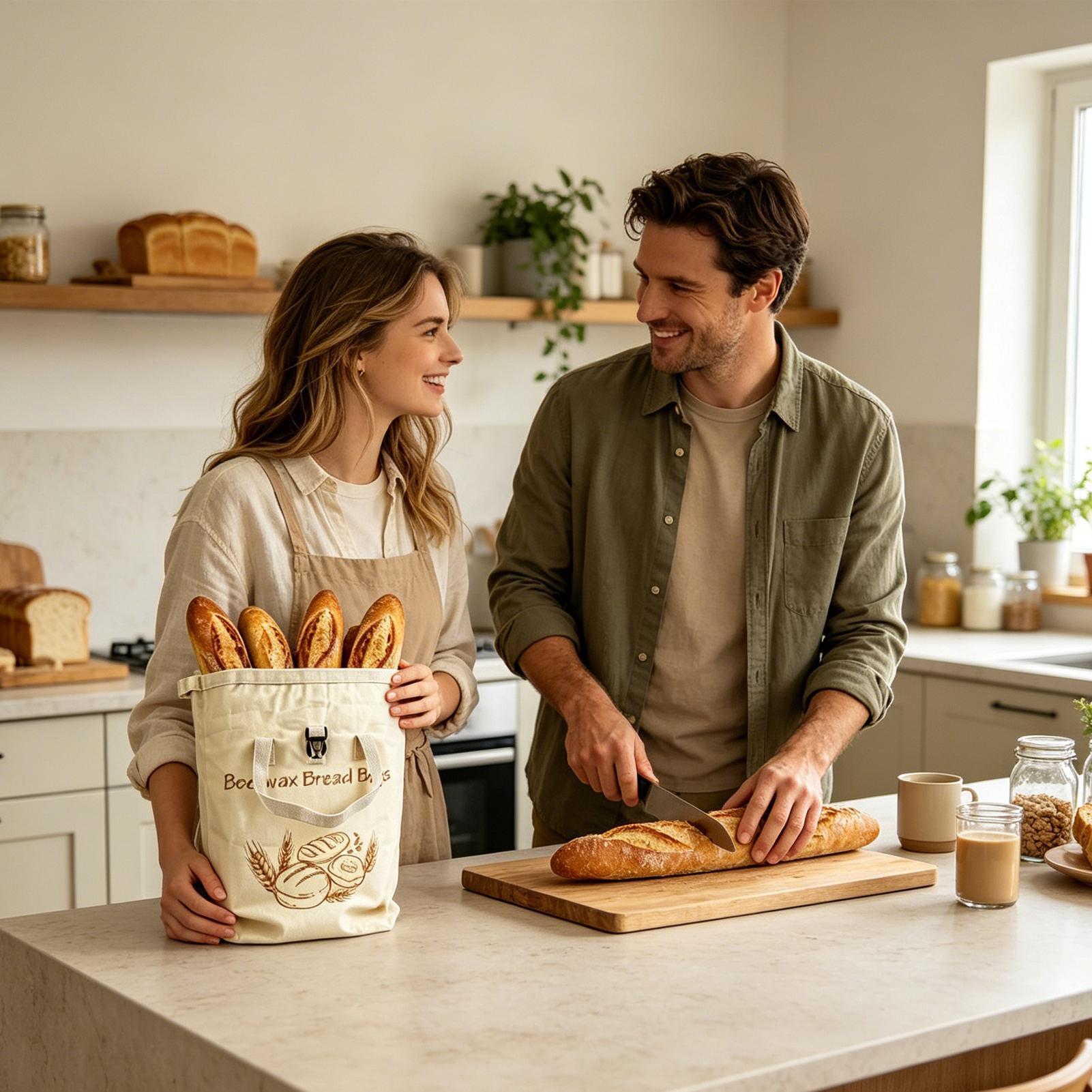 Kitchen Baker - ถุงใส่แป้งซาวโดว์อเนกประสงค์ ถุงเก็บแป้งซาวโดว์แบบใช้ซ้ำได้ สำหรับช่างทำขนม ผู้ที่รักการทำอาหาร ผู้ที่สนใจงานอดิเรก และการเดินทาง
