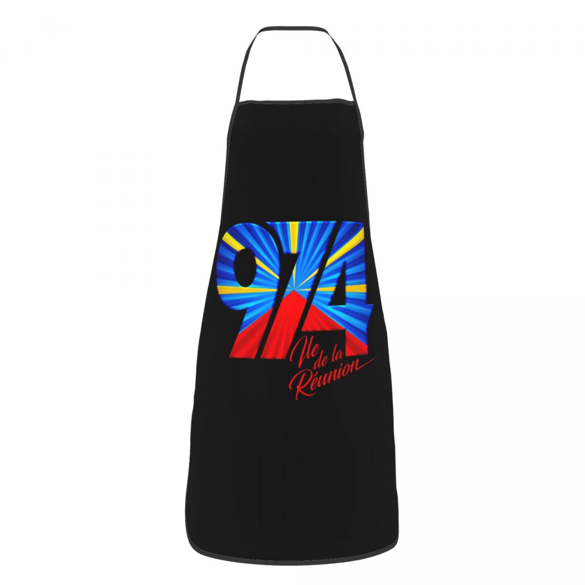 Kitchen Baking Island - ผ้ากันเปื้อนสำหรับทำอาหารเชฟครัวเกาะเรอูนียง974ใส่ได้ทั้งชายและหญิง