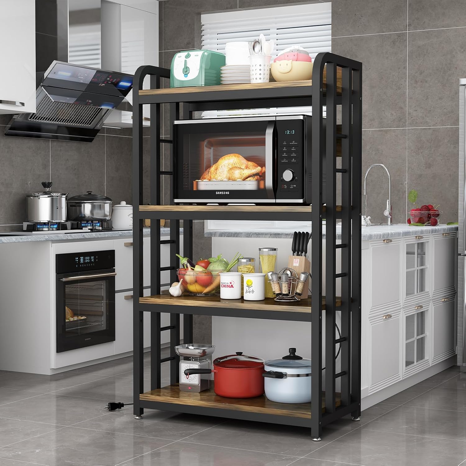 ชั้นวางของในครัว 4 ชั้นพร้อมเต - Kitchen Baker บทวิจารณ์และราคา