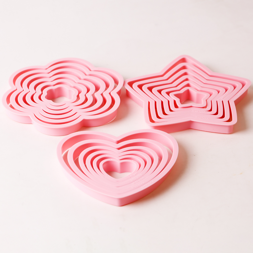 1 ชุด/3 ชุดหัวใจสีชมพู Star ดอ - Kitchen Baking Cookies บทวิจารณ์และราคา