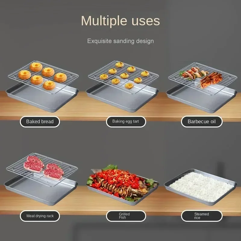 ถาดอบสแตนเลสพร้อมชั้นวางลวดเค้ - Kitchen And Baking Equipment บทวิจารณ์และราคา