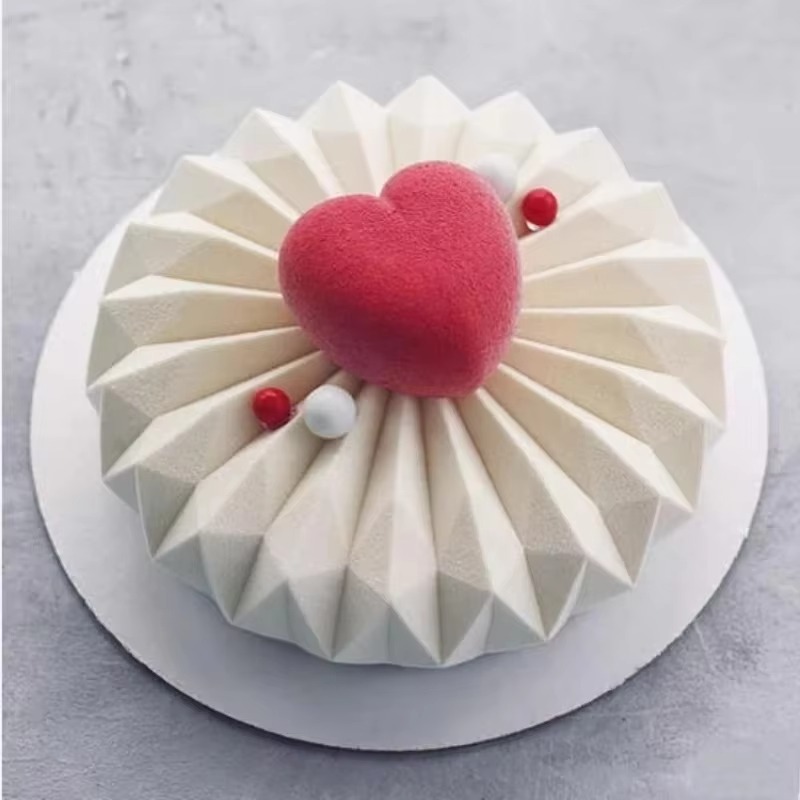 3D รอบมูสฝรั่งเศสเค้กซิลิโคนแม - Kitchen Baker บทวิจารณ์และราคา
