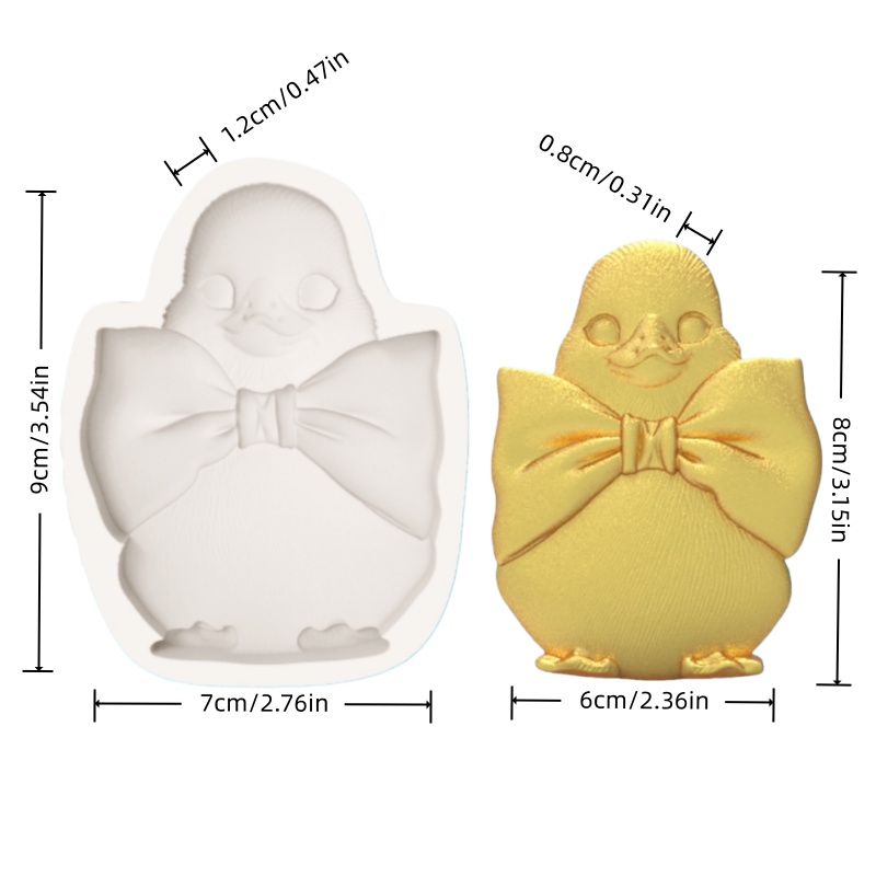 แม่พิมพ์ลูกเป็ดพร้อมโบว์ผูกคอ, - Silicone Cake Mold บทวิจารณ์และราคา