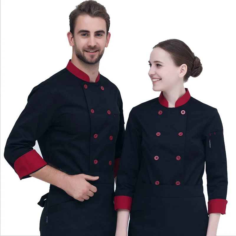 Unisex Chef แจ็คเก็ตแขนยาวผู้ช - Kitchen Baker บทวิจารณ์และราคา