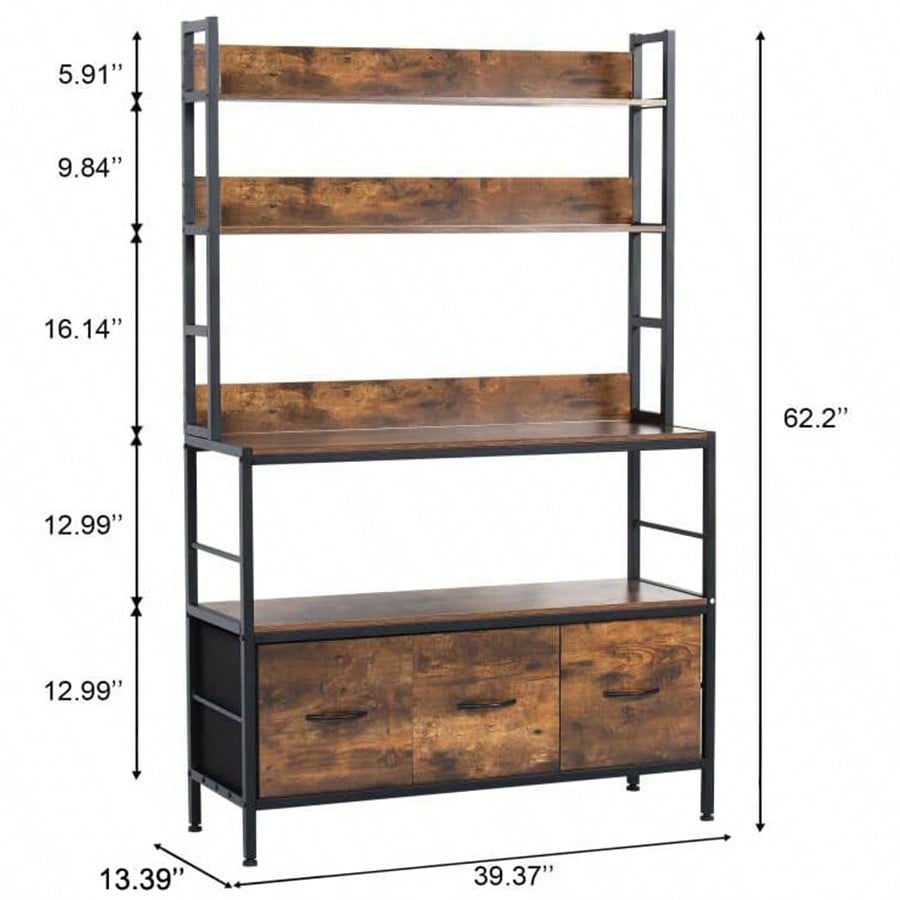 ชั้นวางของในครัวพร้อมตะกร้า 3  - Kitchen Baker บทวิจารณ์และราคา