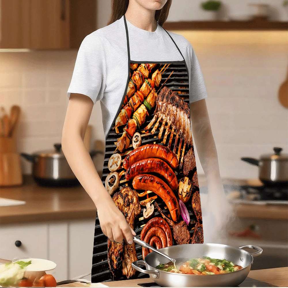 ผ้ากันเปื้อนธีมบาร์บีคิว 1 ชิ้ - Kitchen Baking Ideas บทวิจารณ์และราคา