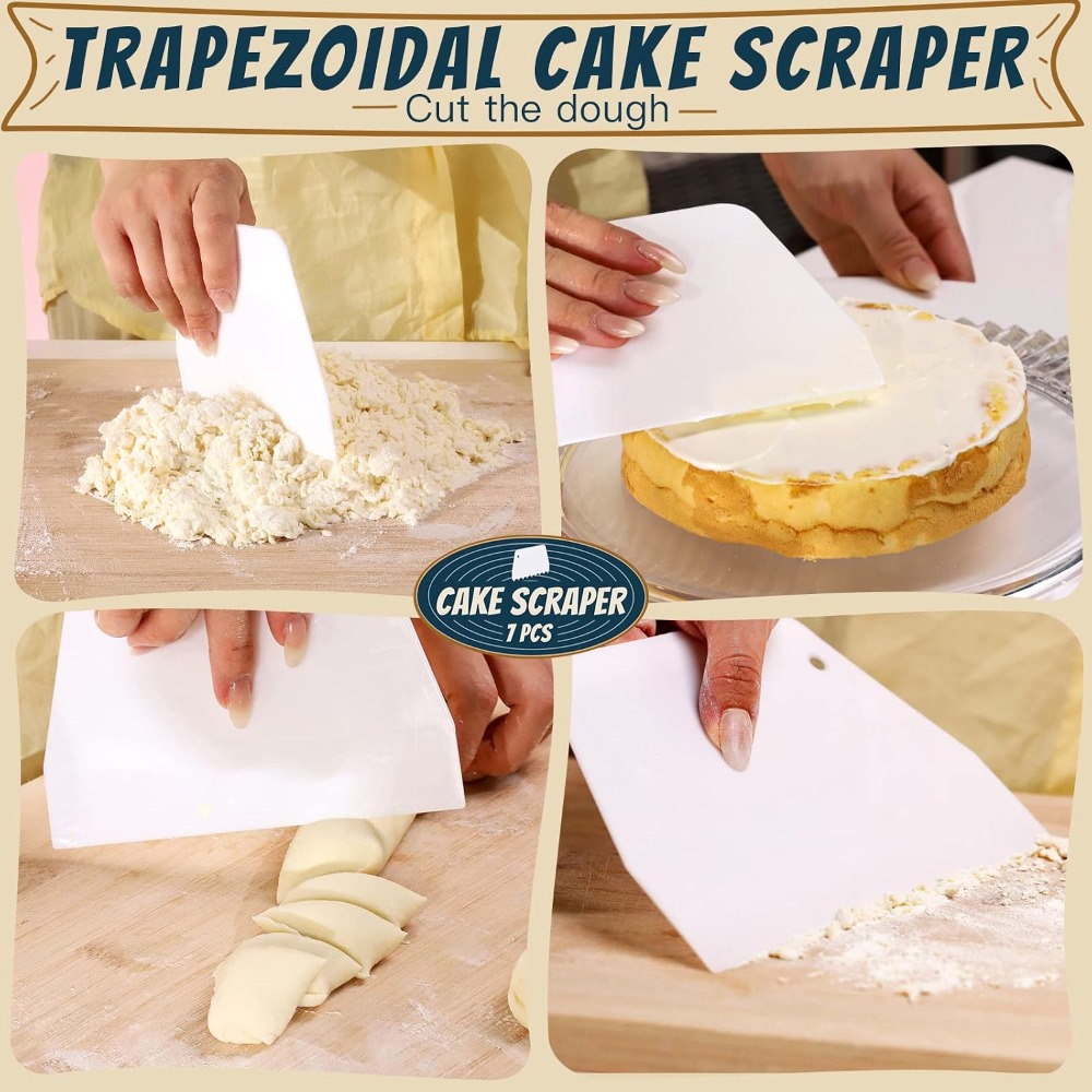 ชุดอุปกรณ์ขูดและปาดแป้งทำขนม 7 - Kitchen Baking Decor บทวิจารณ์และราคา