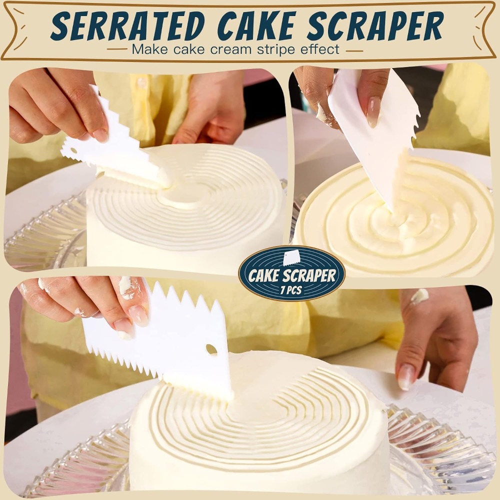 ชุดอุปกรณ์ขูดและปาดแป้งทำขนม 7 - Kitchen Baking Decor บทวิจารณ์และราคา