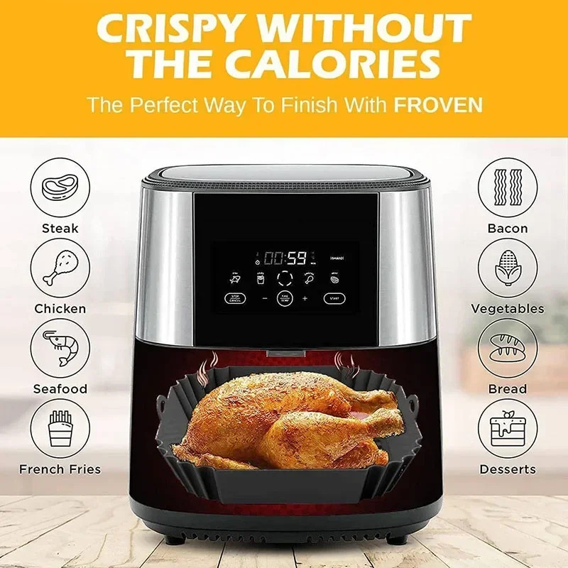 ตะกร้าซิลิโคนสำหรับหม้อทอดไร้น - Kitchen And Baking Equipment บทวิจารณ์และราคา