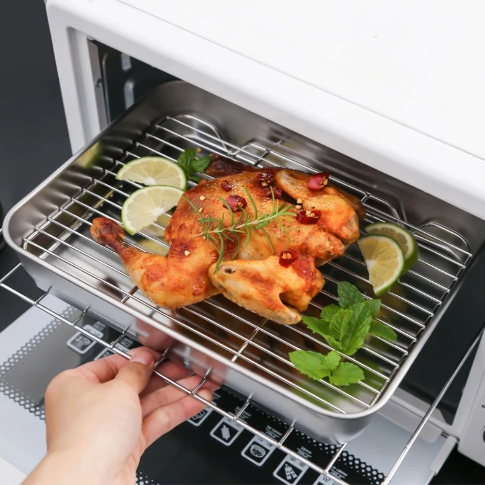 ถาดอบสแตนเลสแบบพกพา ไม่ติดกระท - Kitchen Baking Rack บทวิจารณ์และราคา