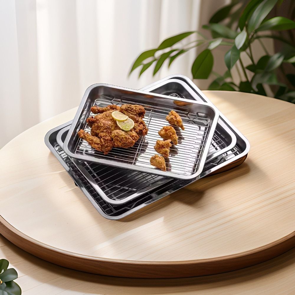 ถาดอบสแตนเลสแบบพกพา ไม่ติดกระท - Kitchen Baking Rack บทวิจารณ์และราคา