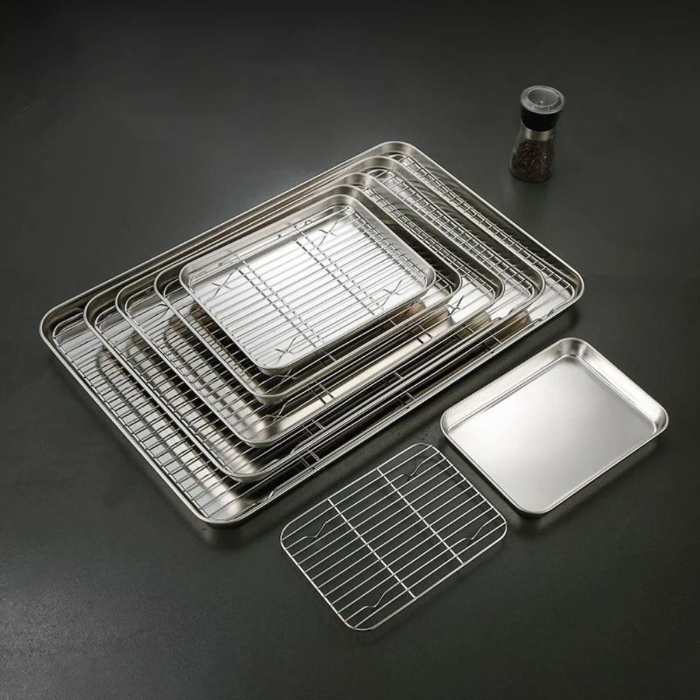 ถาดอบสี่เหลี่ยมสแตนเลสแบบพกพาเ - Kitchen Baking Rack บทวิจารณ์และราคา