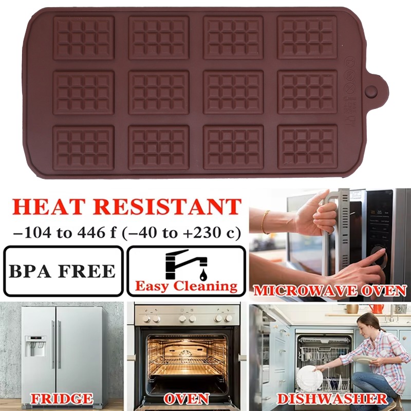 แม่พิมพ์ช็อกโกแลตซิลิโคน 12 แม - Kitchen Baking Decor บทวิจารณ์และราคา