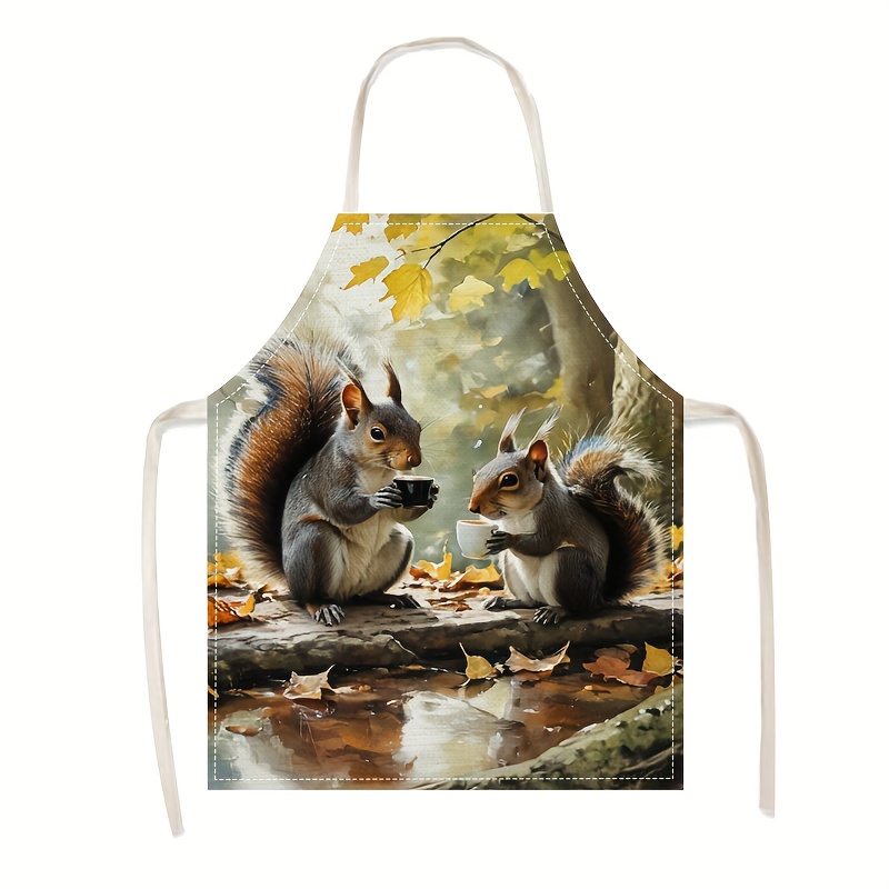 ผ้ากันเปื้อนลินินลายกระรอกและก - Kitchen Baking Ideas บทวิจารณ์และราคา