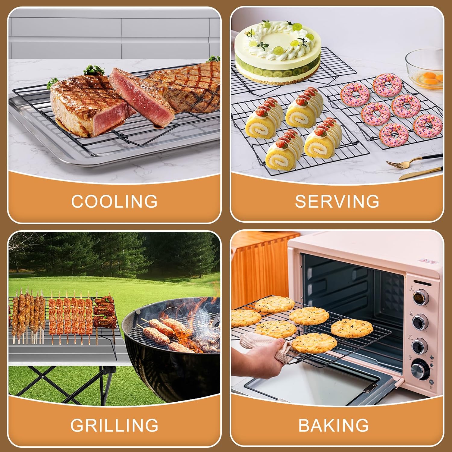 ตะแกรงพักขนม3ชั้นชั้น S ชั้นวา - Kitchen Baking Supplies บทวิจารณ์และราคา