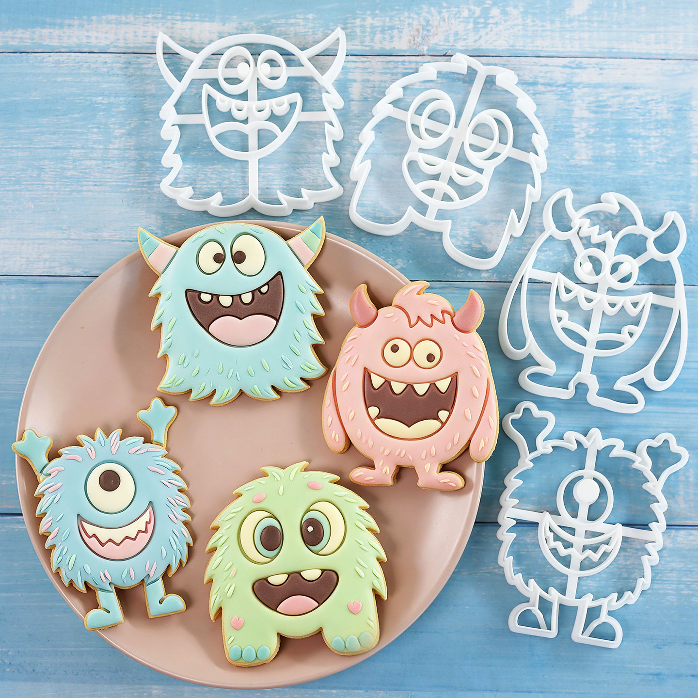 1 ชิ้น/4 ชิ้น ตัวตัดคุกกี้รูปม - Kitchen Baking Cookies บทวิจารณ์และราคา