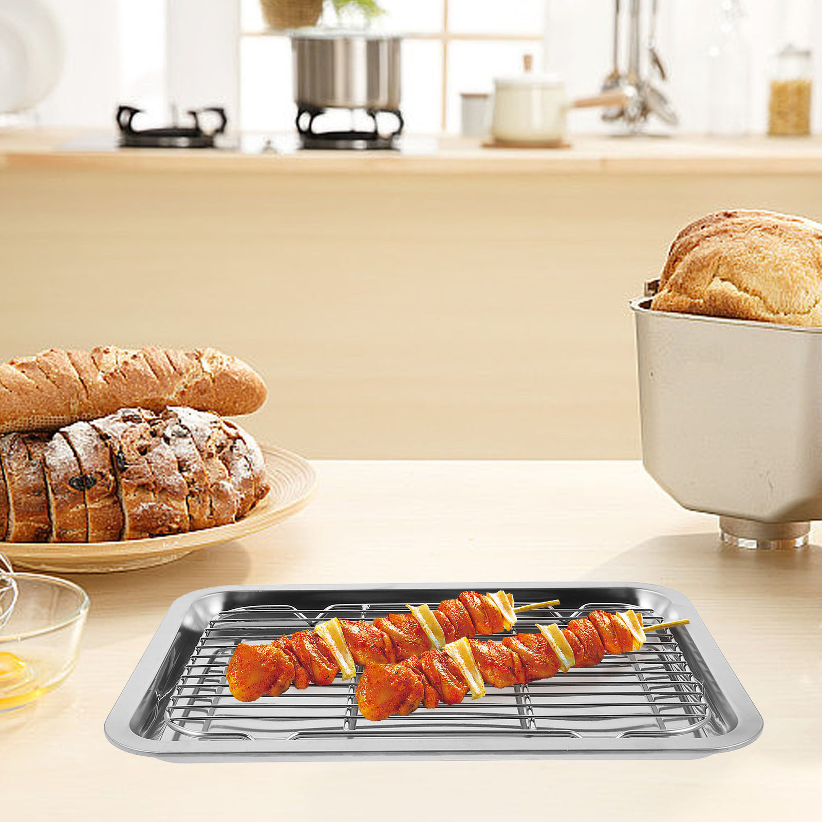 ชุดตะแกรงอบขนมปังสแตนเลส 1 ชุด - Cooling Rack Wire บทวิจารณ์และราคา