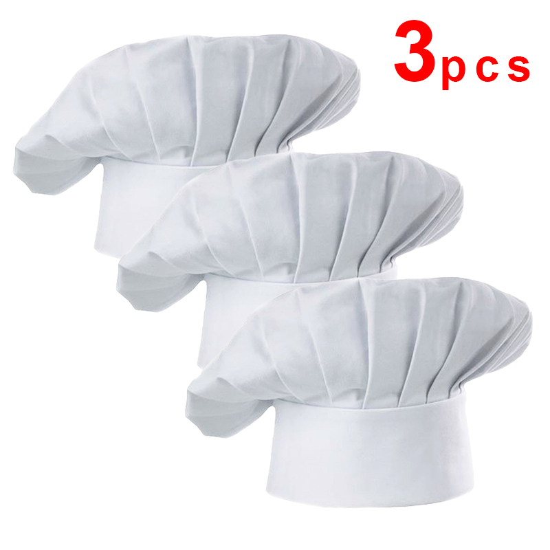 หมวกเชฟสีขาว 3 ชิ้น สูง 22 ซม. - Kitchen Baker บทวิจารณ์และราคา