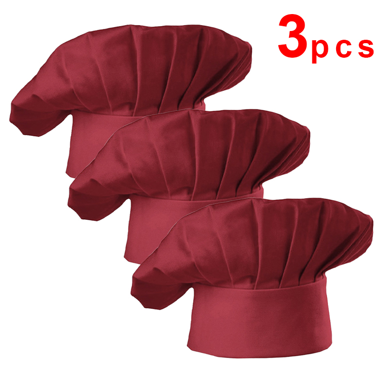 หมวกเชฟสีขาว 3 ชิ้น สูง 22 ซม. - Kitchen Baker บทวิจารณ์และราคา
