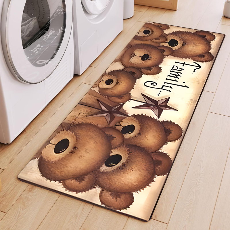 พรมรองพื้นกันลื่นลายการ์ตูนขอบ - Kitchen Living Baking Mats บทวิจารณ์และราคา