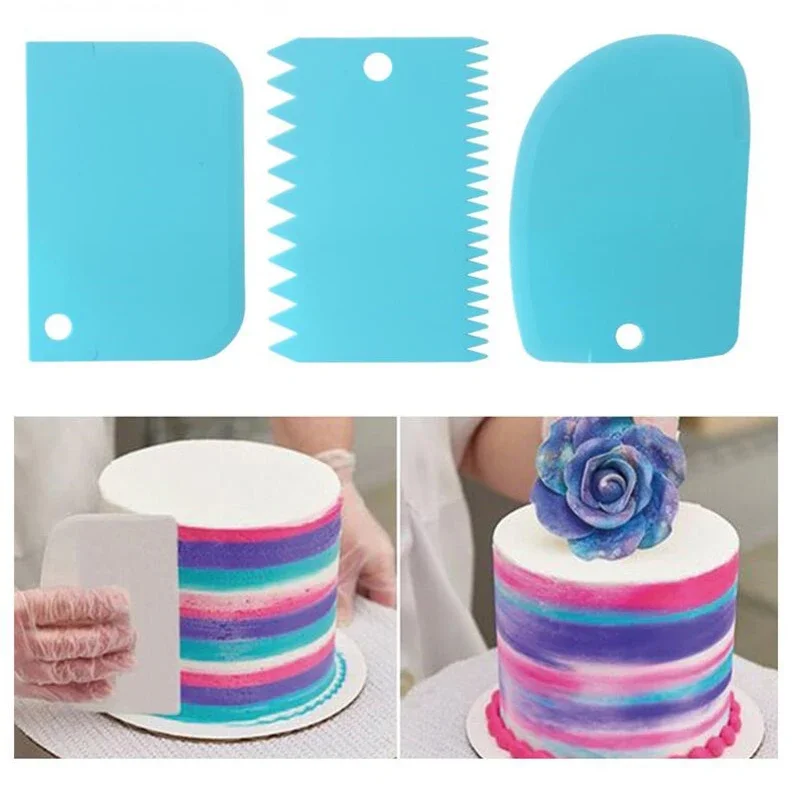 3 ชิ้น/ล็อตครีม Scraper Smooth - Fondant Smoother Set บทวิจารณ์และราคา
