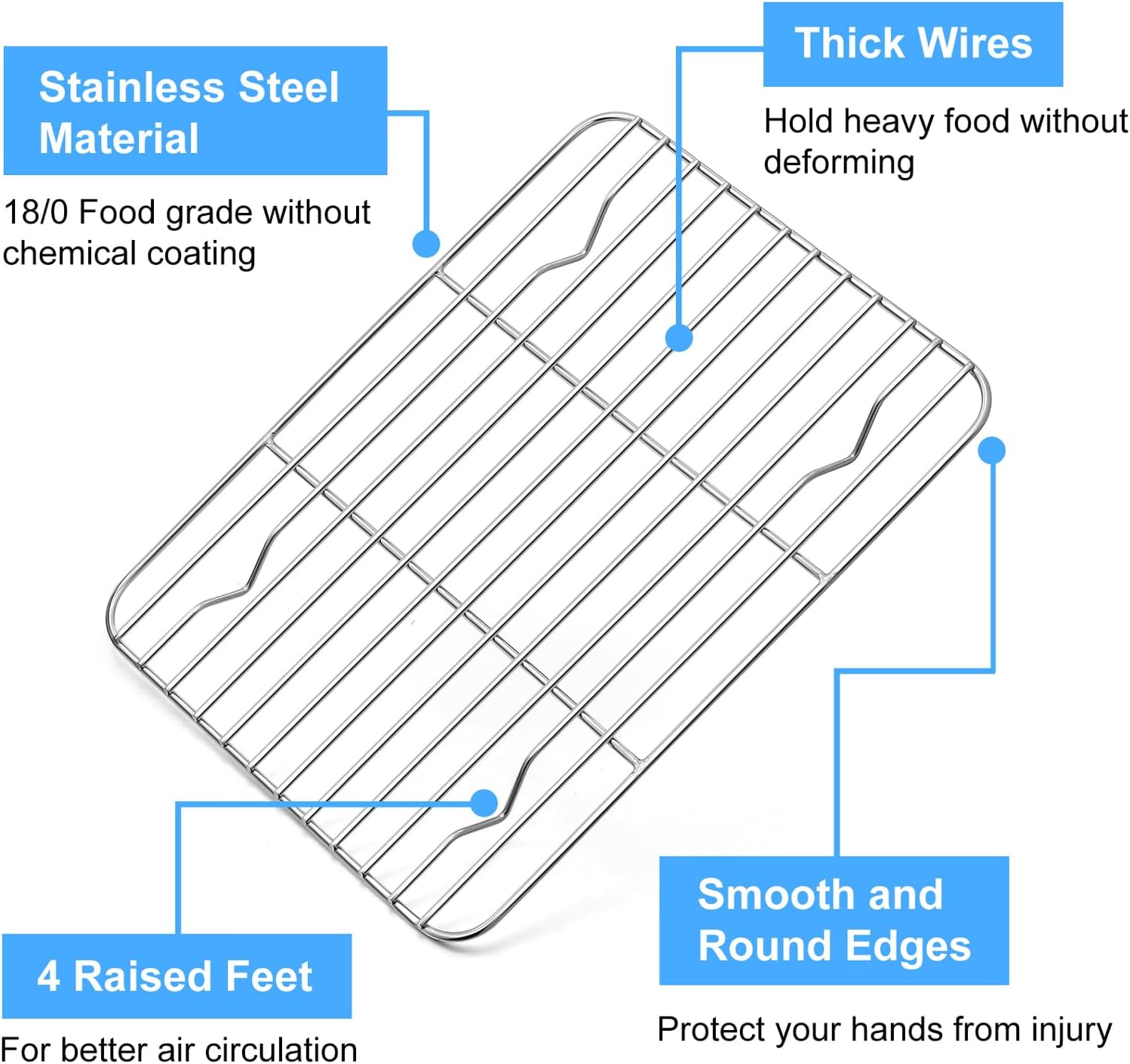 P&P CHEF ตะแกรงเหล็กสำหรับอบแล - Cooling Rack Wire บทวิจารณ์และราคา