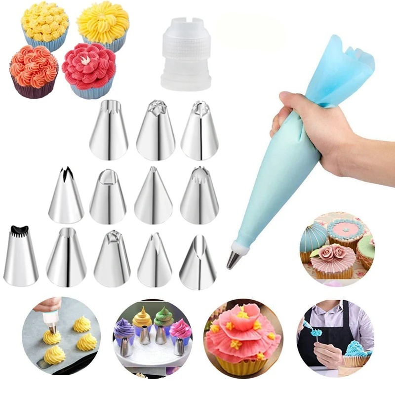 ชุดอุปกรณ์ตกแต่งเค้ก ถุงซิลิโค - Kitchen Baking Decor บทวิจารณ์และราคา