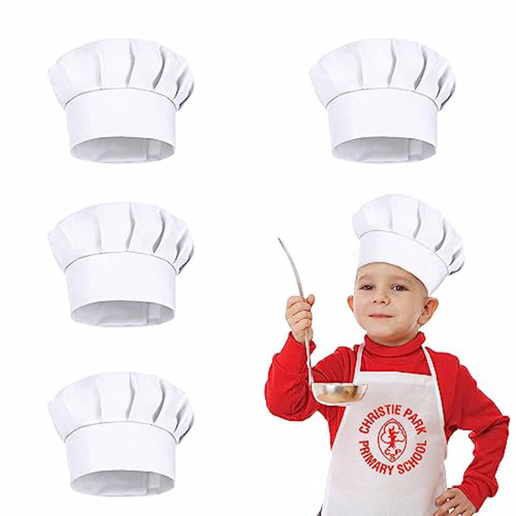 หมวกเชฟเด็ก 4 ชิ้น สูง 21 ซม.  - Kitchen Baker บทวิจารณ์และราคา