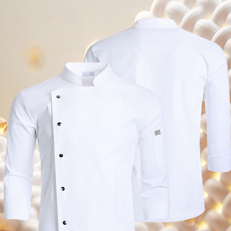 ใหม่เสื้อเชฟสีขาวแขนยาวชุดครัว - Kitchen Baker บทวิจารณ์และราคา
